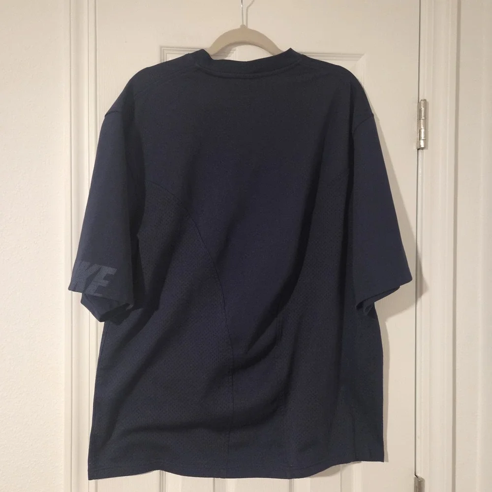 Vintage Nike Mesh Paneled Athletic T-Shirt Navy Blue XL Y2K blockcore/gorpcore